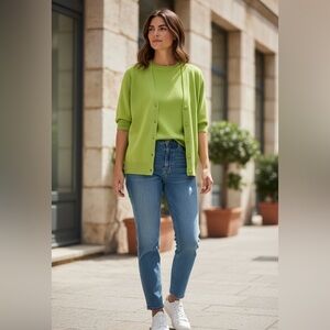 Polo by Ralph Lauren Light Green Cardigan Cashmere set